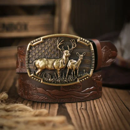 Decorative Deer Cowboy Belt