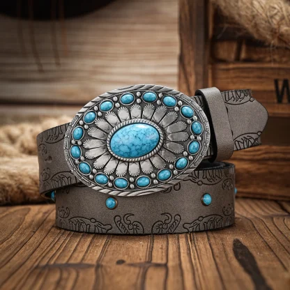 Classic Floral Western Belt