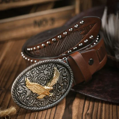 Rustic Eagle Western Belt - Image 4