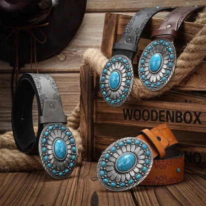 Classic Floral Western Belt - Image 7