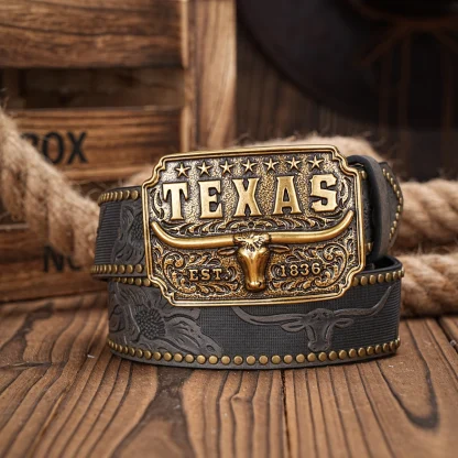 Engraved Trailblazer Cowboy Belt - Image 4