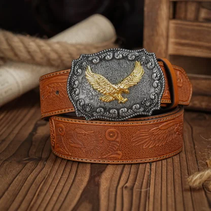 Eagle Emblem Western Belt - Image 4