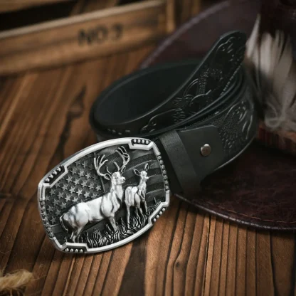 Decorative Deer Cowboy Belt - Image 6