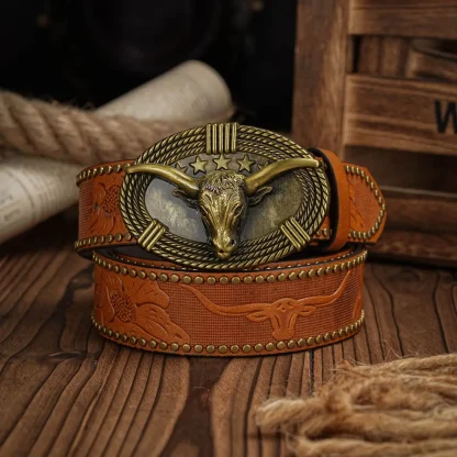 Distinctive Bull Cowboy Belt - Image 2