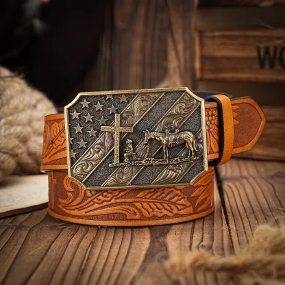 Rustic Horse Cowboy Belt