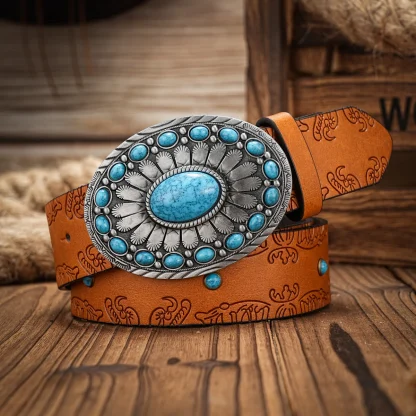 Classic Floral Western Belt - Image 2
