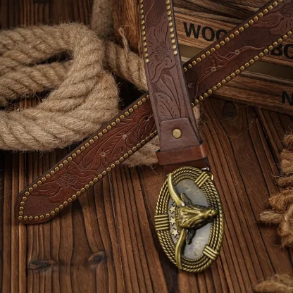 Distinctive Bull Cowboy Belt - Image 4