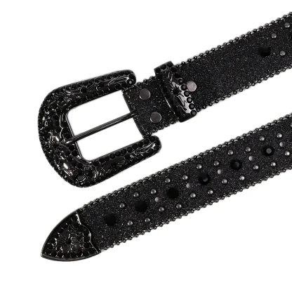 Cross Pattern Cowboy Belt - Image 3