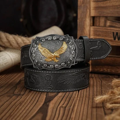 Eagle Emblem Western Belt - Image 3