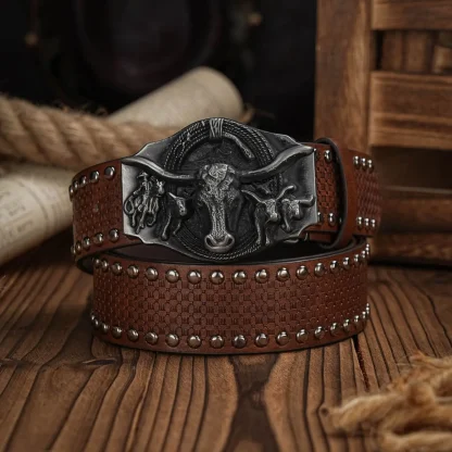 Ornate Bull Western Belt