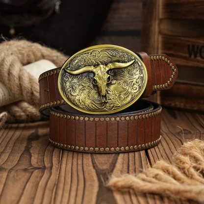 Bull Decor Western Belt - Image 3