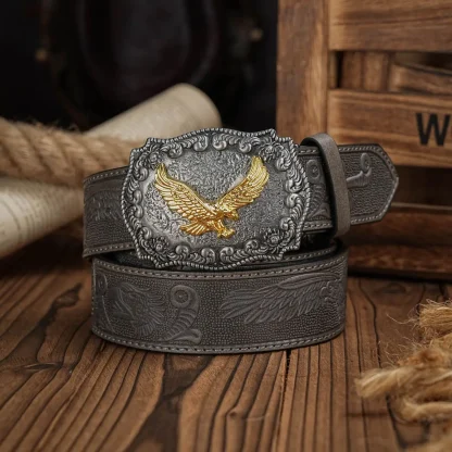 Eagle Emblem Western Belt - Image 2
