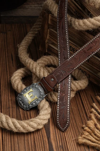 Letter Buckle Western Belt - Image 6