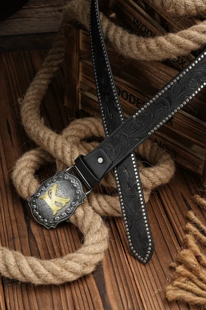 Letter Buckle Western Belt - Image 5