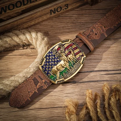 Intricate Pattern Cowboy Belt - Image 3