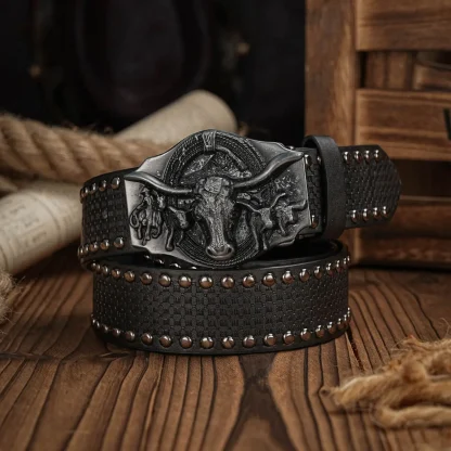 Ornate Bull Western Belt - Image 3