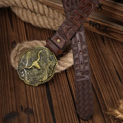 Detailed Bull Western Belt - Image 4