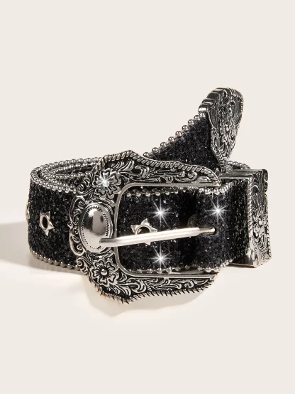 Retro Star Pattern Cowboy Belt